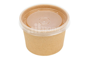 Пластиковая крышка 90 мм ПП для бумажных супниц EcoSoup 250/ 360 мл  Verde Vita