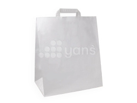 Пакет Белый (320+200)*370 с прямыми  ручками