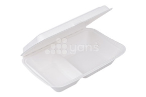 Ланч-бокс с крышкой 850 мл. 2х секционный,VerdeVita