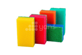 Губка для мытья посуды "Мистер Бульк" M 5шт