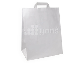 Пакет Белый (350*150)*450 с прямыми  ручками