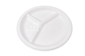 Тарелка d-225 3х секционная, белая VerdeVita