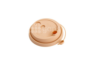 Крышка d-80 с клапаном, Крафт с питейником, матовая