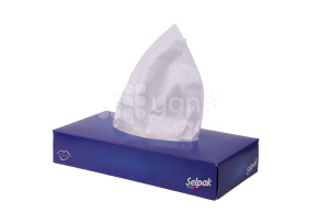 Салфетки мягкие Selpak в коробке,  двухслойные