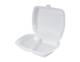 Ланч-бокс 247х208х63 мм, 2-х секционный, белый