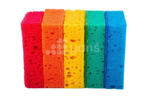 Губка для посуды крупнопористая "Мистер Бульк "Color Plus 5шт.