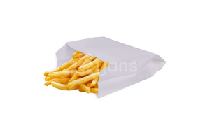 Пакет белый, для фри, с плоским дном, 110*50*150 мм  