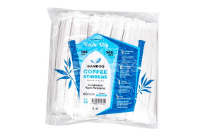 Размешиватель бамбуковый в инд. упаковке с квадратным концом, 180*4,5*1,3мм. 