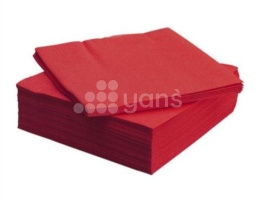 Салфетки бумажные, 1 слой, 33*33 см, 300 л./упак., бордовые