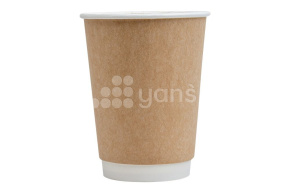 Стакан 350 мл., d-90 для горячего, двухслойный, КРАФТ