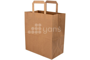 Пакет крафт с  плоскими ручками 220*120*250