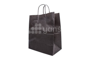 Пакет черный с кручеными ручками 240*140*280