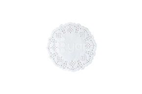 11 см, белая круг., салфетка с ажурным краем 