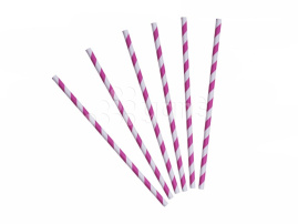 Трубочки бумажные GVS-41 "Розовая фуксия"
