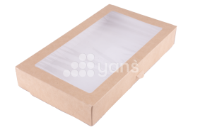 Ланч-бокс самосборный 1450 мл, SELFBOX1450-PRO, 250*150*40, крафт