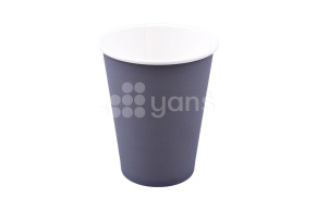 Стакан 350 мл, бумажный для горячих напитков, серый