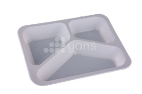 Контейнер 3х секционный (Ланч-Бокс) КД-401/3 дно, белый