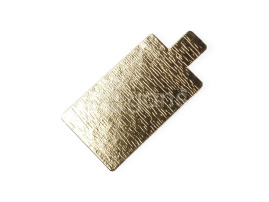 Подложка золотистая, с держателем, 100*65 мм, прямоугольник, 0,8 мм