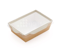 Салатник Eco OpSalad 450 мл.с крышкой, GEOBOX-450, 143/100*115/88*54, крафт