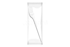 Набор 1/1 Вилка столовая Эконом в инд. упаковке, белая