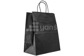 Пакет черный с кручеными ручками 240*140*280