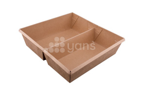 Салатник OneClick, 1200 мл, крафт, ,2х секционный