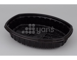 Дно к контейнер под курицу СпК-258, черный 252х202х48