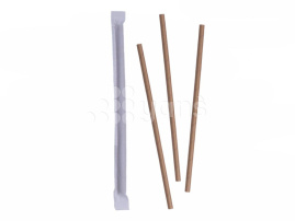 Трубочки бумажные GVS-42-WRAPPED "Крафт", в инд.упаковке