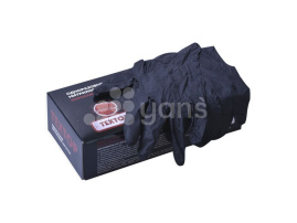 Перчатки черные, нитриловые, смотровые, неопудренные, размер M, TEXTOP