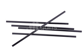 Трубочки черные d- 8 мм, без гофроизгиба  300 шт→ 240мм (ПР, Yan`s)