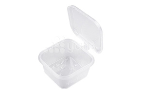 Соусница 50 мл., квадратная с крышкой