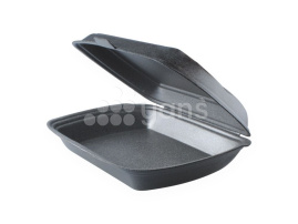 Ланч-бокс 247х208х63 мм, без секций, чёрный, ВПС (130 шт/пак)