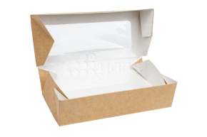 Ланч-бокс самосборный 500 мл, SELFBOX500, 170*70*40, крафт