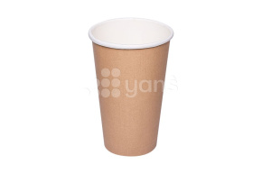 Стакан 400 мл., бумажный для горячих напитков, Крафт
