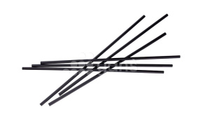 Трубочки без гофроизгиба, черный, 500шт.  d- 5 мм, → 240мм (ПР, Yan`s) 