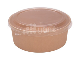 Упаковка для салатов 1300 мл, Pure kraft, без крышки