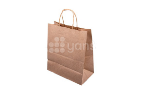 Пакет крафт с кручеными ручками 220*120*250 (М)