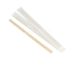 Размешиватель деревянный в индивидуальной бумажной  упаковке , VERDE VITA, 500 шт/уп