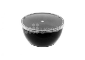 Контейнер суповой ПЛ 360 мл., d-112 мм, с крышкой, Черный (ПП)