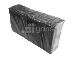 Салфетки бумажные, 33х33 см, 1 слой, 300 л., черные, 1/9