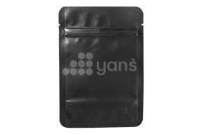 Пакет металлизированный  дой-пак с замком зип-лок, 105*150мм (35+35), 140мкм черный, матовый