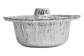 Форма алюминиевая "Кастрюля" с крышкой, 212*120*78 мм