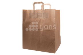 Пакет крафт 320*200*370 с плоскими ручками (М)