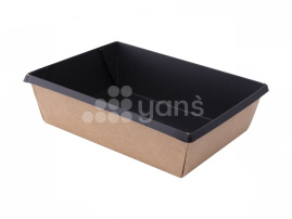 Салатник OneClick, 400 мл, крафт, изнутри черный